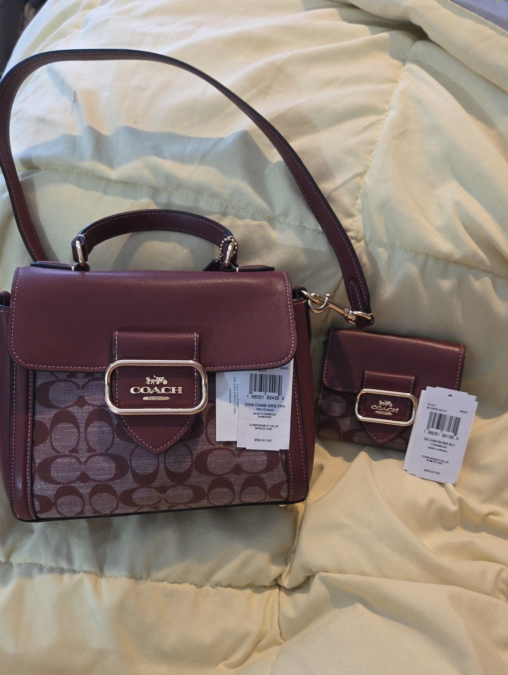 Coach Morgan Purse And Wallet Set Nwt